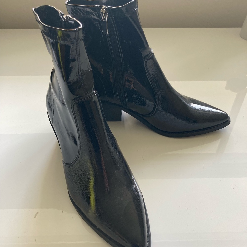 ASOS Glamorous Patent Booties